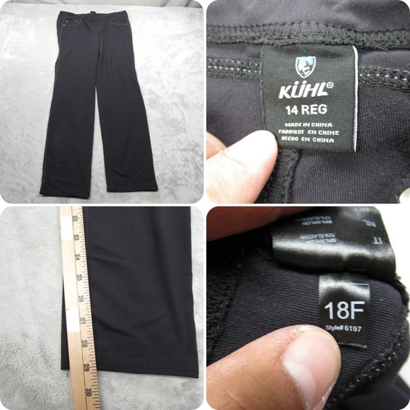 KÜHL Pants Womens 14 Reg Black Pull-On Stretch 5-Pocket Mova Skinny Casual 32x29 - Picture 1 of 14